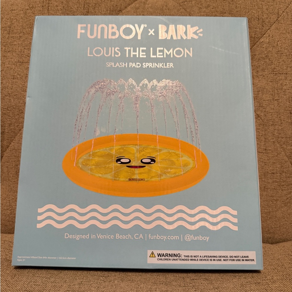 FUNBOY x BARK Louis the Lemon Splash Pad Sprinkler | NEW in Box 🐶🍋